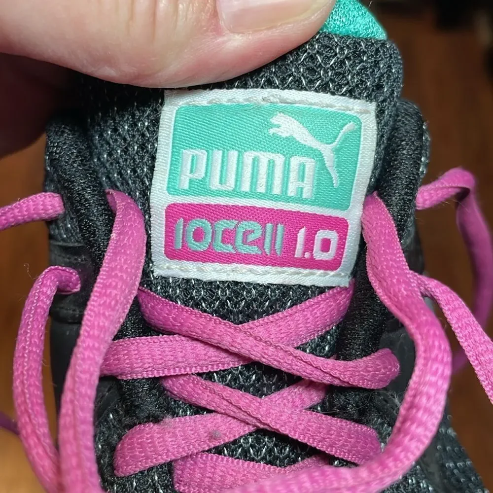 Puma Women’s iocell 1.0, grey, teal, pink/purple, 8